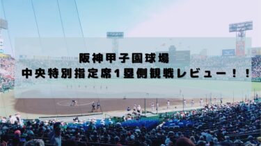 阪神甲子園球場　座席の見え方　中央特別指定席1塁側観戦レビュー！！